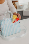 Blue Striped Lunch Box