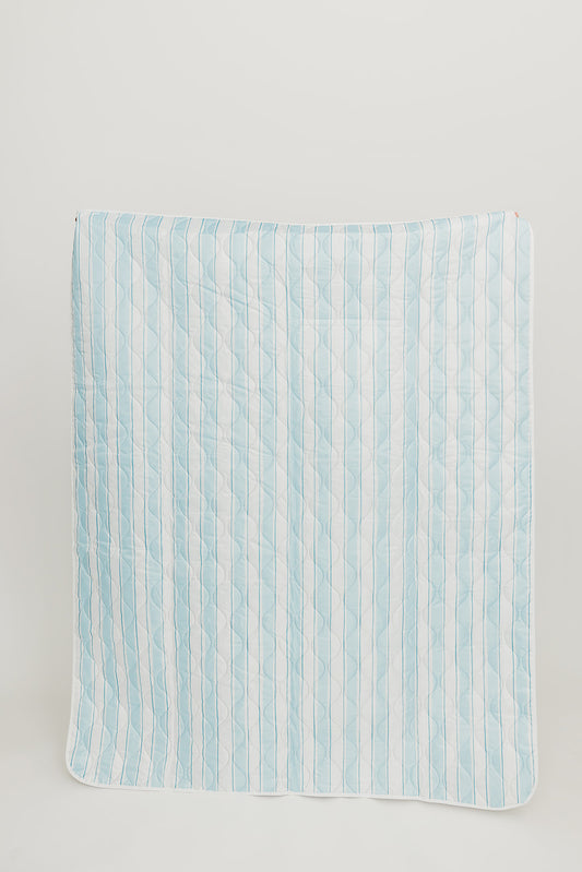 Blue Striped Picnic Blanket