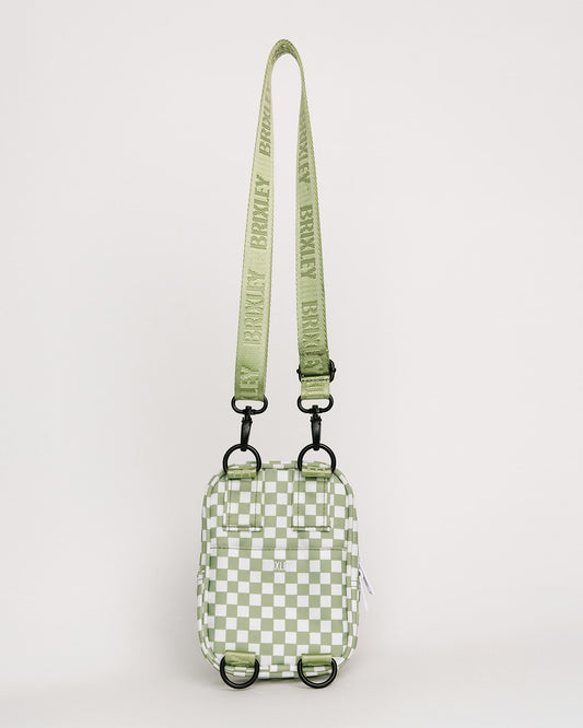 Green Checkered Crossbody Sling