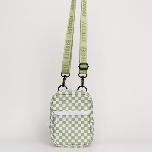 Green Checkered Crossbody Sling