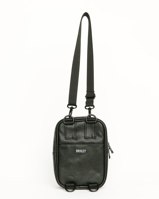 MEDIUM - Leather Midnight Crossbody Sling