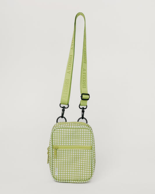 Green Gingham Crossbody Sling
