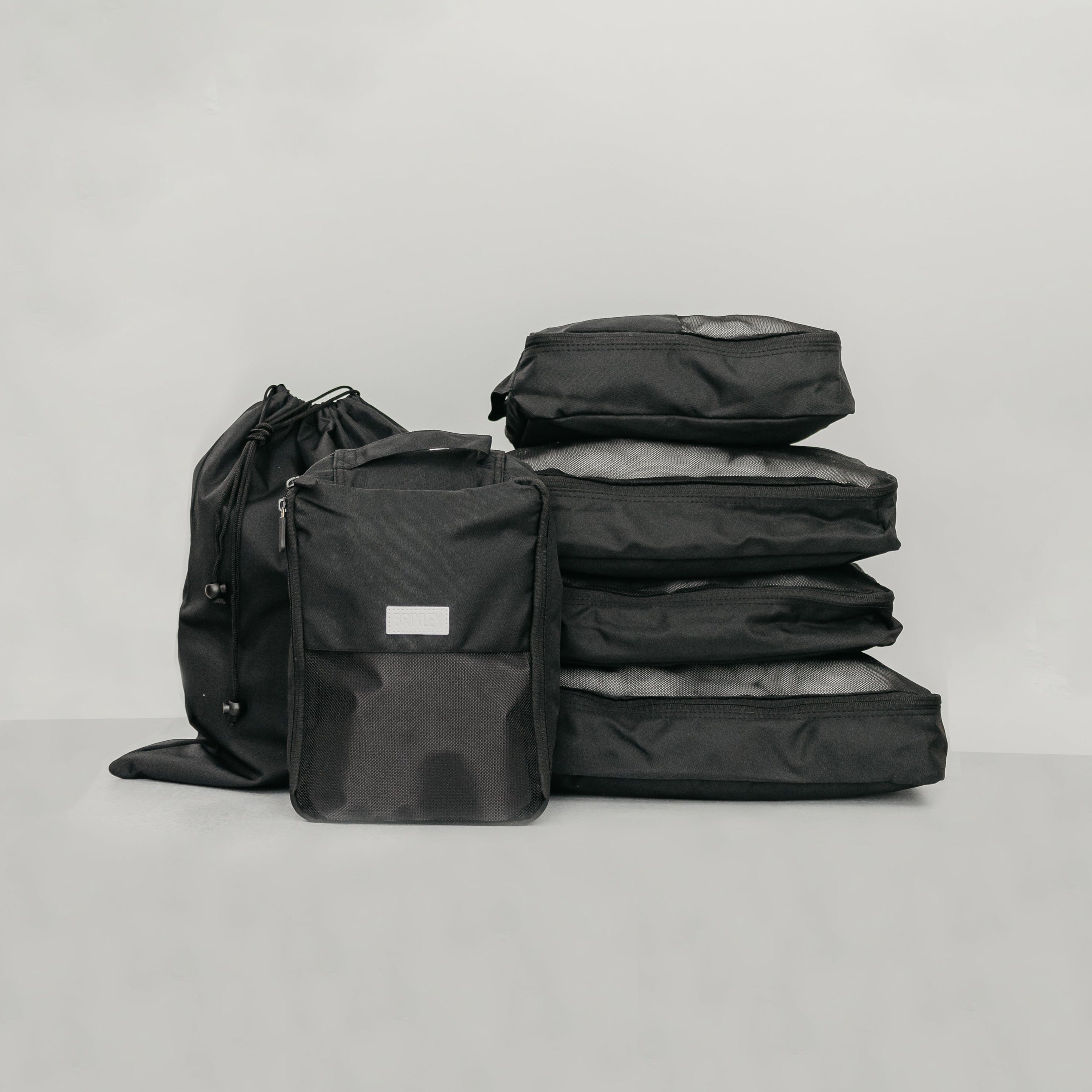 Black Packing Cube Set Brixley Bags