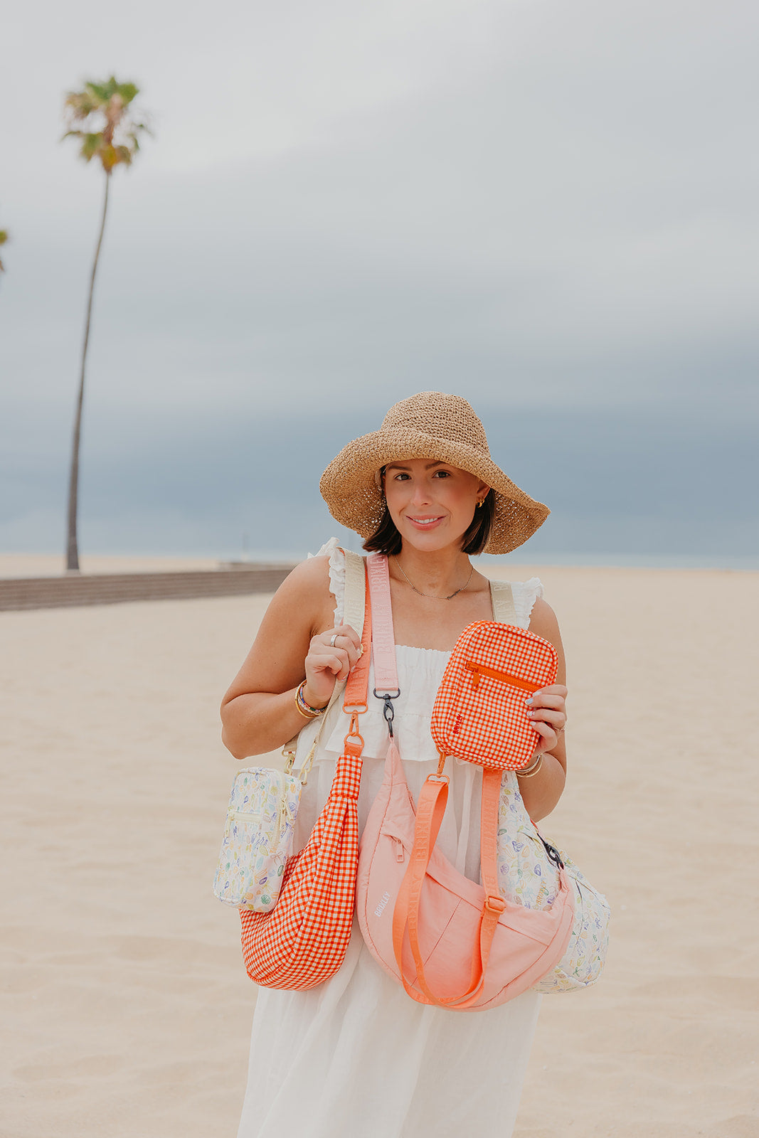 Peach Crescent bag – Brixley Bags