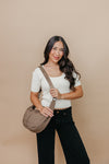 MEDIUM - Mocha Crescent Bag