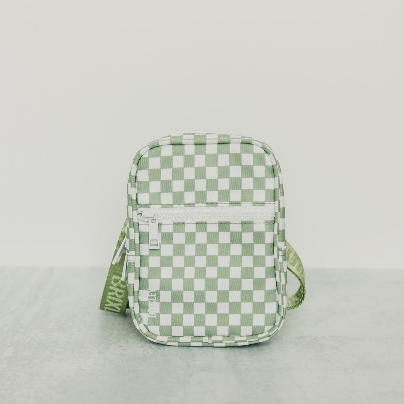 Green Checkered Crossbody Sling