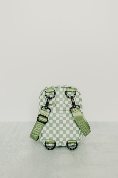 Green Checkered Crossbody Sling