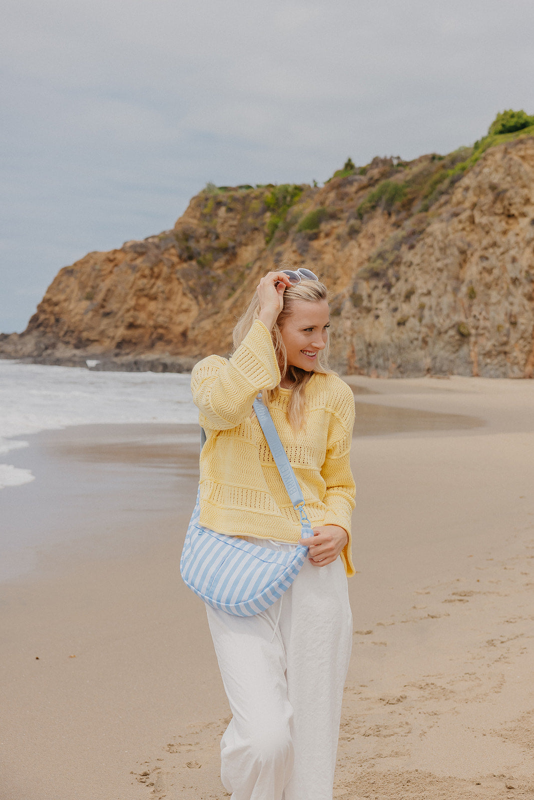 Harbor Stripe Crescent Bag – Brixley Bags