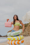 Coral Stripe Lunch Box