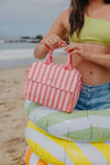 Coral Stripe Lunch Box