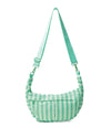 Seafoam Stripe Cresent Bag