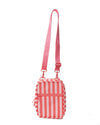 Coral Stripe Crossbody Sling