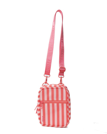 Coral Stripe Crossbody Sling
