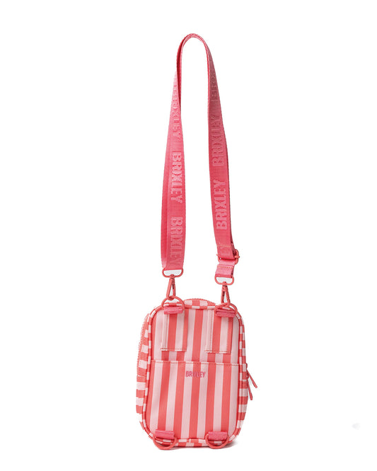 Coral Stripe Crossbody Sling