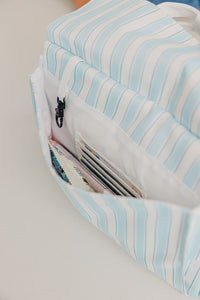 Blue Striped Lunch Box