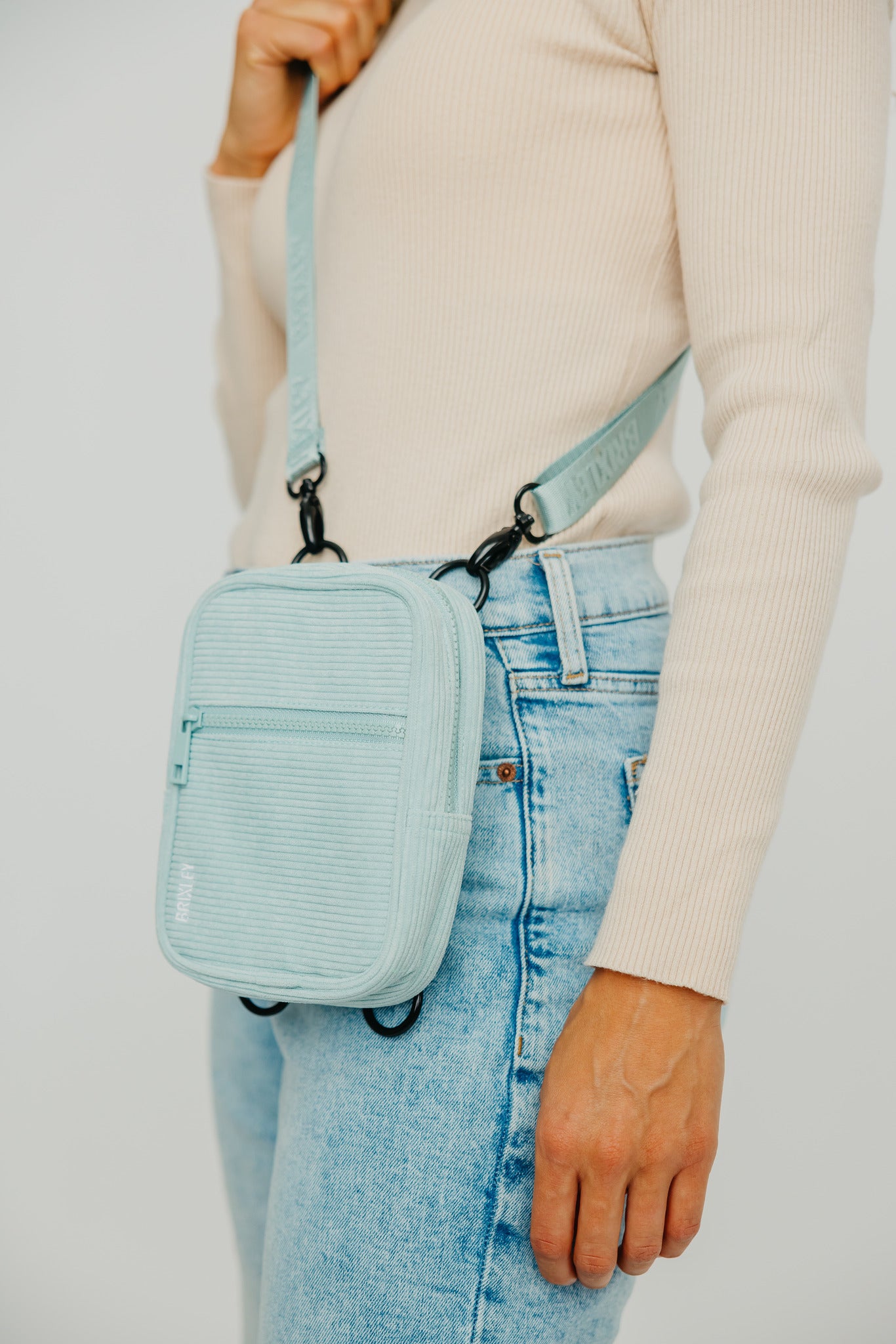 Corduroy Minty Crossbody Sling