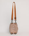 Brown Checkered Crossbody Sling