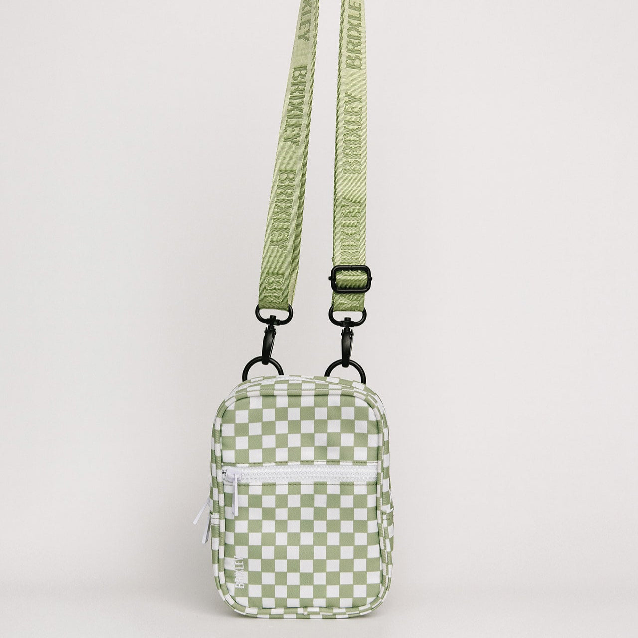 Green Checkered Crossbody Sling