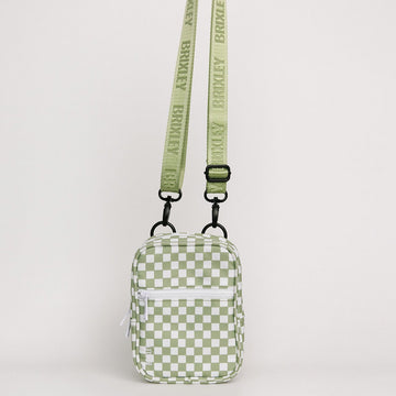 Green Checkered Crossbody Sling