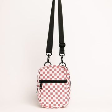 Pink Checkmate Crossbody Sling