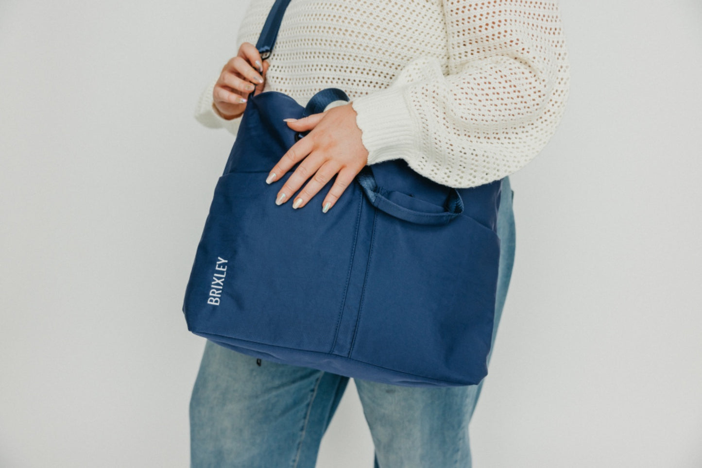 Navy Blue Brixley Tote Bag