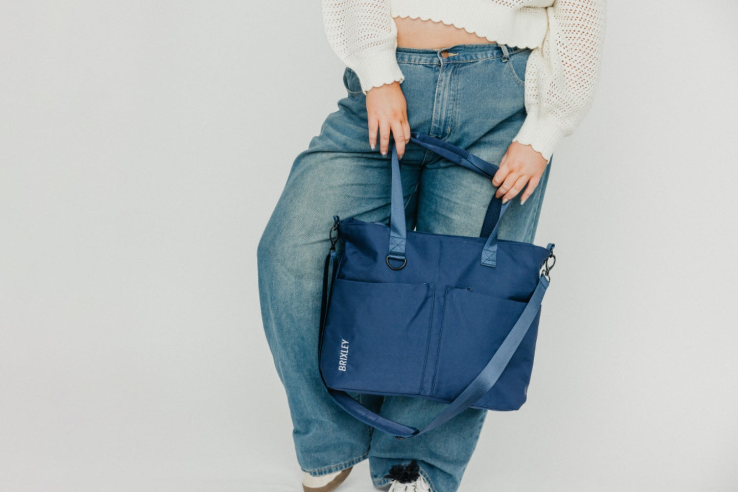 Navy Blue Brixley Tote Bag