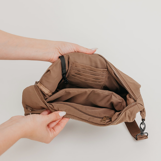 Mocha Crescent Bag – Brixley Bags Mocha Crescent Bag – Brixley Bags