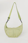 Green Gingham Crescent Bag